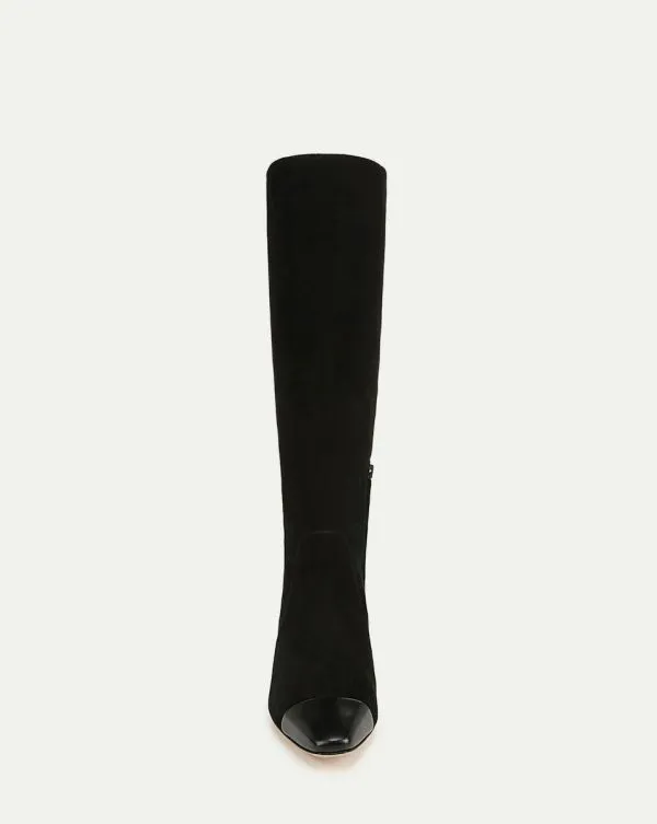 Cecile Suede Tall Boot Black Women Veronica Beard Shoes Cecile Suede Tall Boot Black Women Veronica Beard Shoes