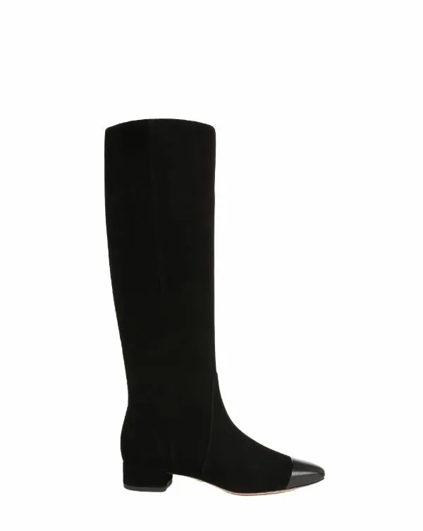 Cecile Suede Tall Boot Black Women Veronica Beard Shoes Cecile Suede Tall Boot Black Women Veronica Beard Shoes