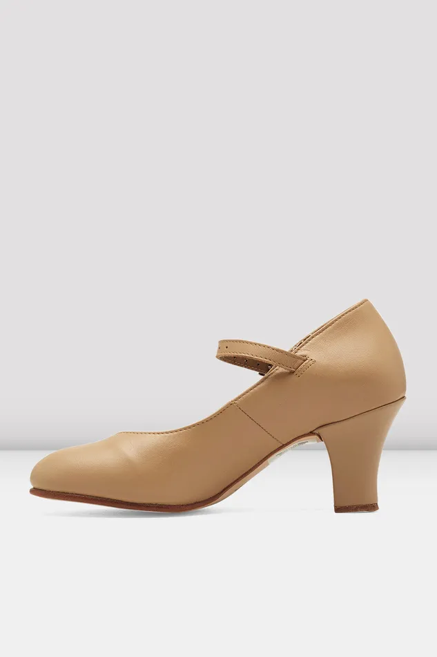 Character Ladies Cabaret Character Shoes Tan Leather Bloch Adult