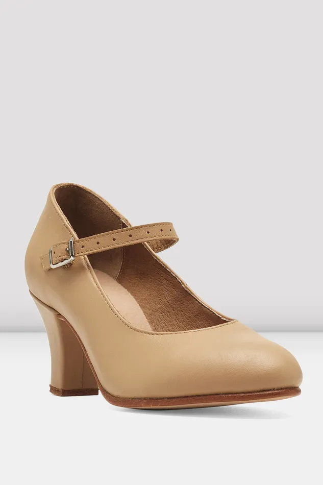 Character Ladies Cabaret Character Shoes Tan Leather Bloch Adult