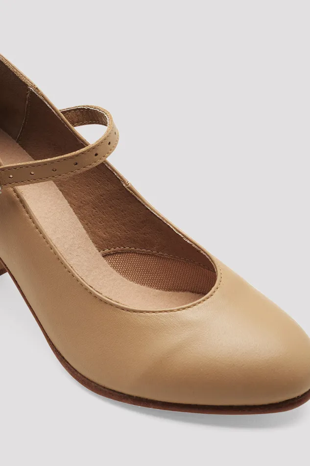 Character Ladies Cabaret Character Shoes Tan Leather Bloch Adult