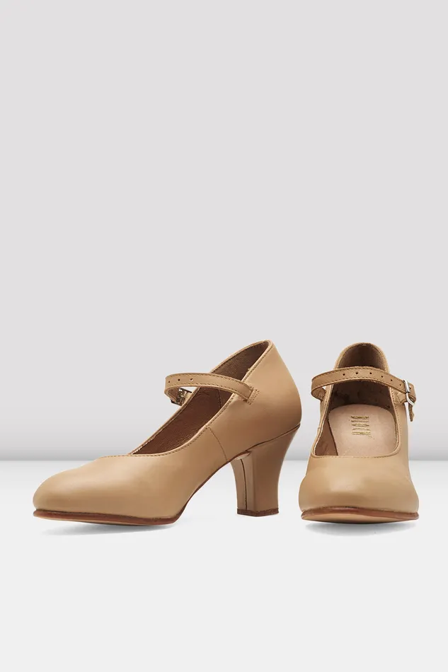 Character Ladies Cabaret Character Shoes Tan Leather Bloch Adult