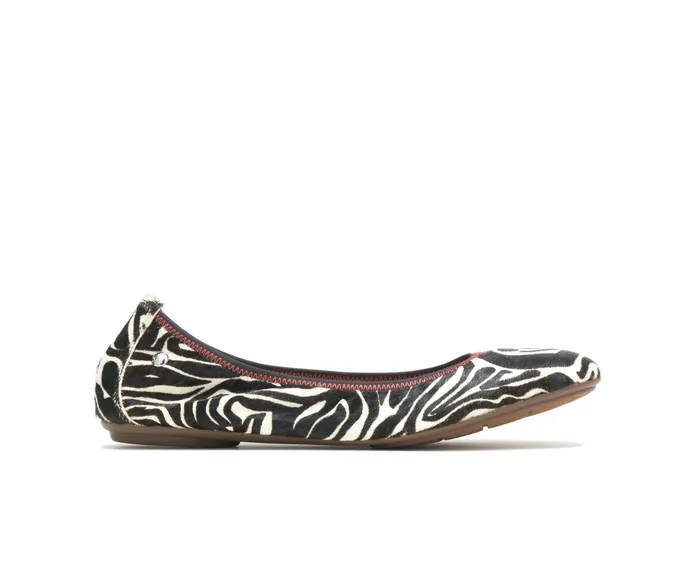 Chaste Ballet Zebra Calf Hair Flats and SlipOns Hush Puppies Women