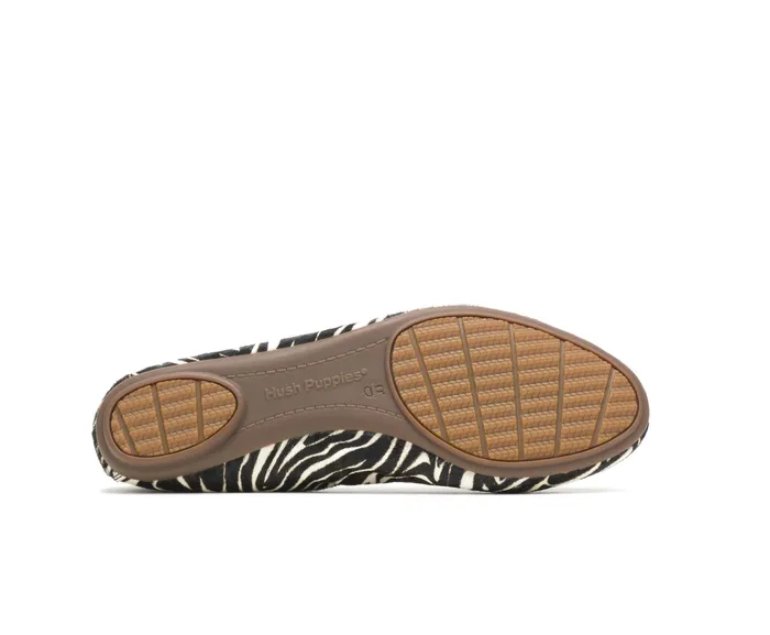 Chaste Ballet Zebra Calf Hair Flats and SlipOns Hush Puppies Women Chaste Ballet Zebra Calf Hair Flats and SlipOns Hush Puppies Women