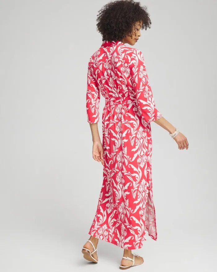 Chico039s Dresses Silk Blend Roll Tab Shirt Dress Watermelon Punch 8211 Clothing Chico039s Dresses Silk Blend Roll Tab Shirt Dress Watermelon Punch 8211 Clothing