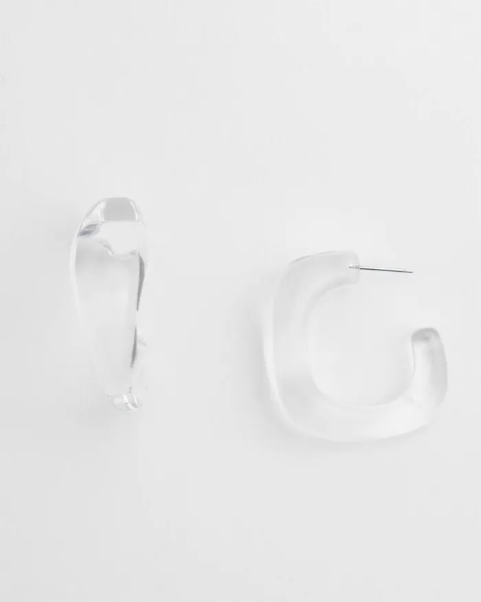 Chico039s Earrings No Droop Clear Lucite Square Hoops White 8211 Shoes and Accessories Chico039s Earrings No Droop Clear Lucite Square Hoops White 8211 Shoes and Accessories