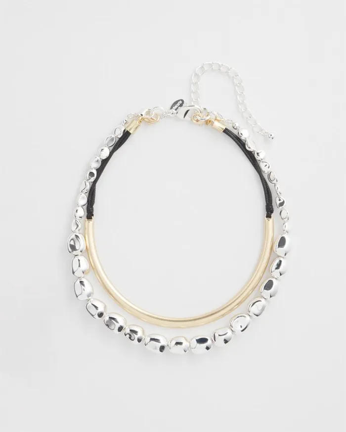 Chico039s Everyday Jewelry Mixed Metal Convertible Necklace Mixed Metals 8211 Shoes and Accessories Chico039s Everyday Jewelry Mixed Metal Convertible Necklace Mixed Metals 8211 Shoes and Accessories