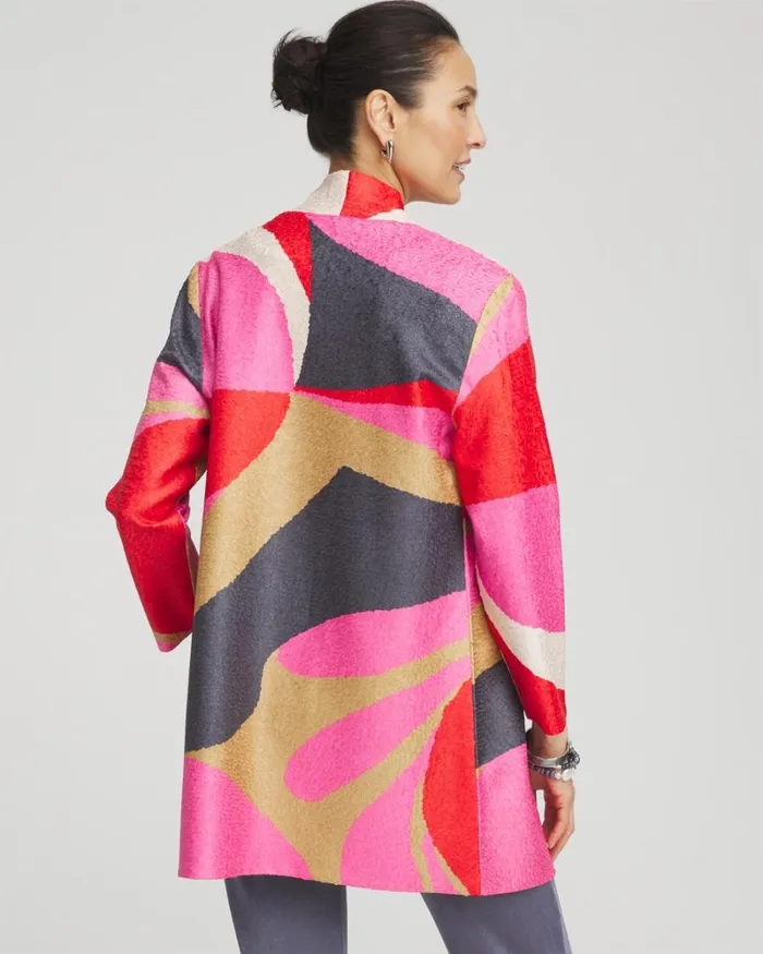 Chico039s Jackets and Coats Travelers Collection Abstract Crushed Jacket Watermelon Punch 8211 Clothing Chico039s Jackets and Coats Travelers Collection Abstract Crushed Jacket Watermelon Punch 8211 Clothing