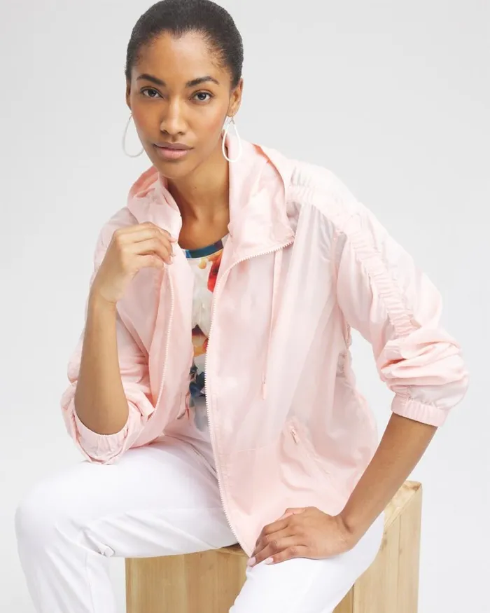Chico039s Jackets and Coats Zenergyu00AE Shirred Sleeve Jacket Porcelain Rose 8211 Clothing Chico039s Jackets and Coats Zenergyu00AE Shirred Sleeve Jacket Porcelain Rose 8211 Clothing