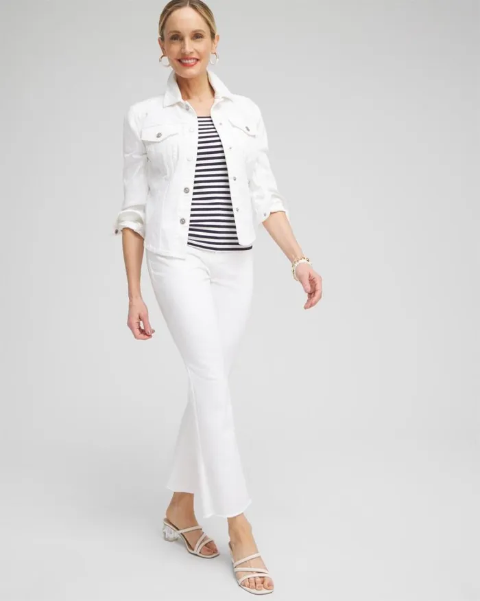 Chico039s Jeans and Denim No Stain Girlfriend Fray Hem Kick Flare Jeans Alabaster 8211 Clothing Chico039s Jeans and Denim No Stain Girlfriend Fray Hem Kick Flare Jeans Alabaster 8211 Clothing