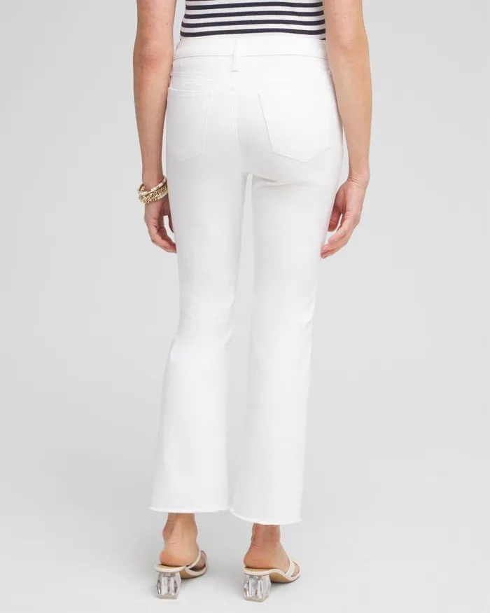 Chico039s Jeans and Denim No Stain Girlfriend Fray Hem Kick Flare Jeans Alabaster 8211 Clothing Chico039s Jeans and Denim No Stain Girlfriend Fray Hem Kick Flare Jeans Alabaster 8211 Clothing