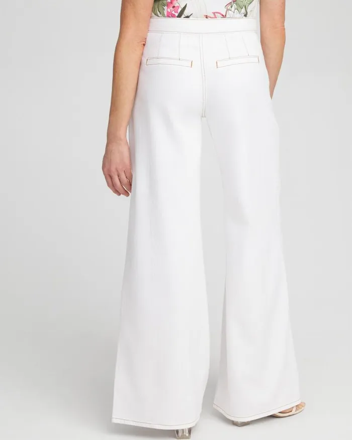 Chico039s Matching Sets High Rise Palazzo Jeans Alabaster 8211 Clothing