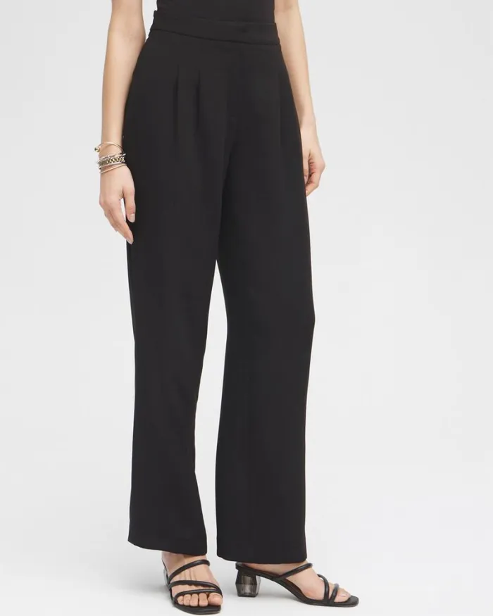 Chico039s Pants Black Label Pleated Trousers Black 8211 Clothing