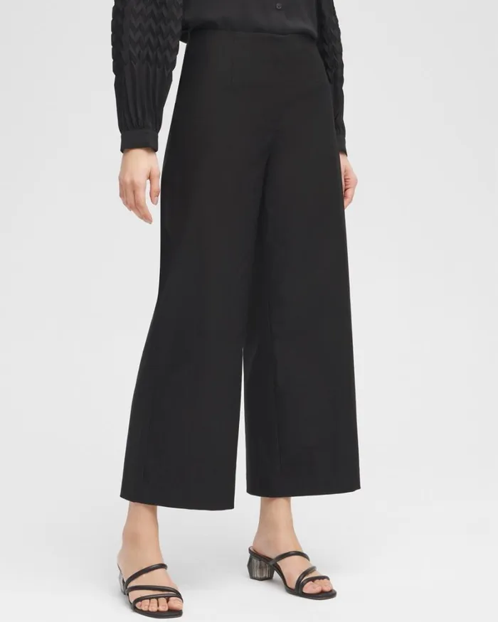 Chico039s Pants Black Label Wide Leg Cropped Pants Black 8211 Clothing