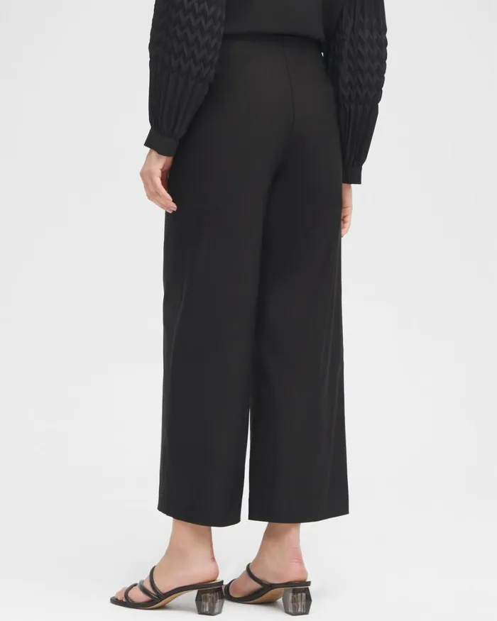 Chico039s Pants Black Label Wide Leg Cropped Pants Black 8211 Clothing