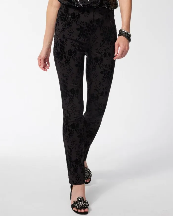 Chico039s Pants Juliet Floral Ankle Pants Black 8211 Clothing