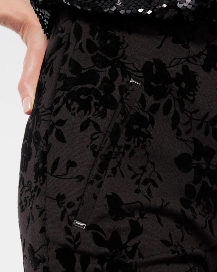 Chico039s Pants Juliet Floral Ankle Pants Black 8211 Clothing