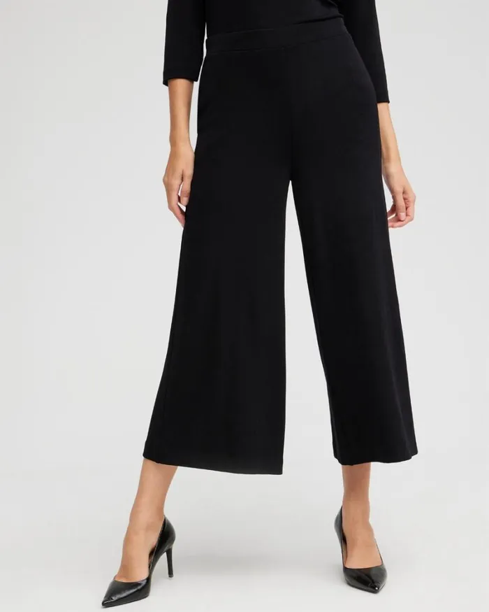 Chico039s Pants Travelers Culottes Travelers Black 8211 Clothing