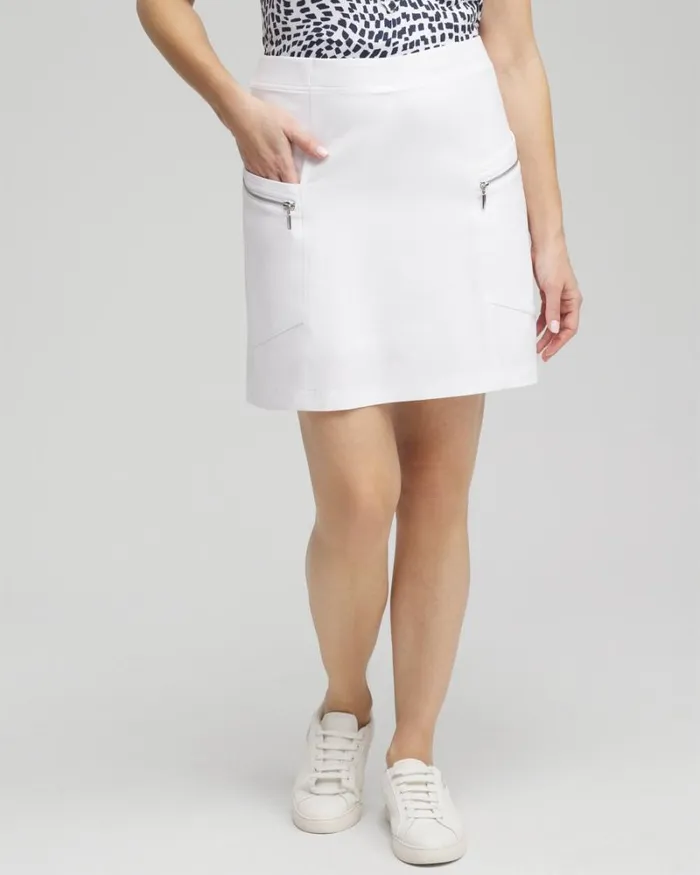 Chico039s Pants Zenergy UPF Neema RibMix Skort Alabaster 8211 Clothing
