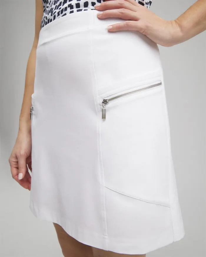 Chico039s Pants Zenergy UPF Neema RibMix Skort Alabaster 8211 Clothing