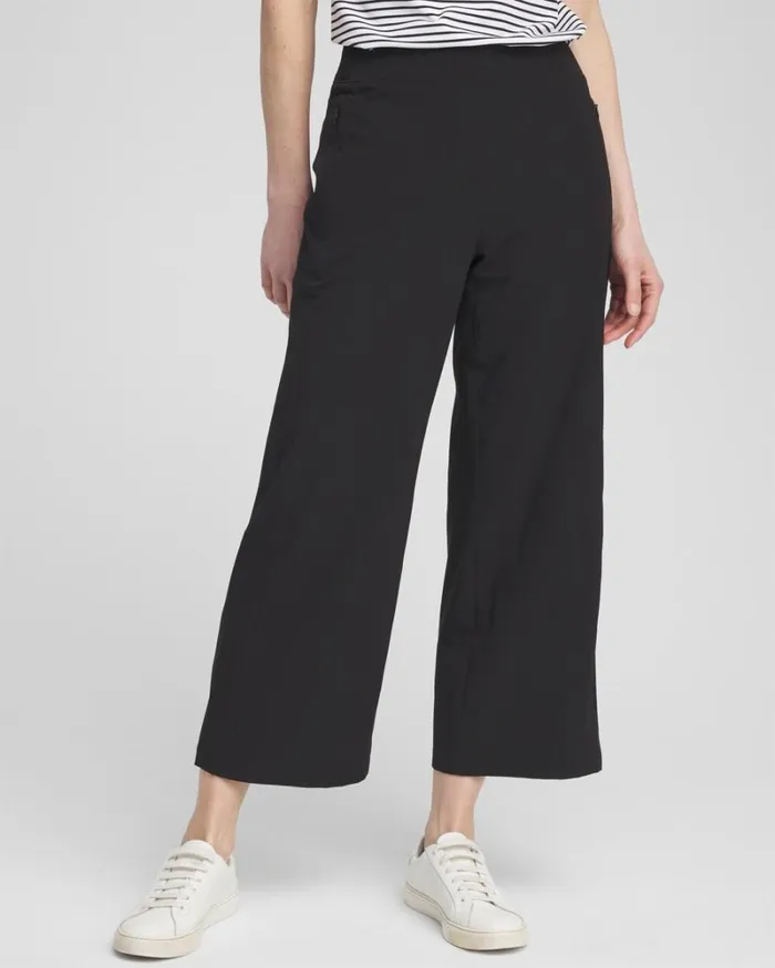 Chico039s Pants Zenergy Wide Leg Crops Black 8211 Clothing