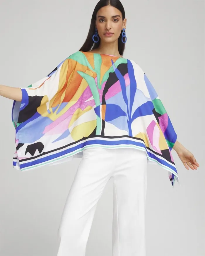 Chico039s Ponchos and Ruanas Tropical Border Stripe Poncho Purple Nightshade 8211 Shoes and Accessories Chico039s Ponchos and Ruanas Tropical Border Stripe Poncho Purple Nightshade 8211 Shoes and Accessories