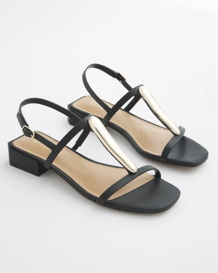 Chico039s Shoes Black TStrap Sandals Black 8211 Shoes and Accessories