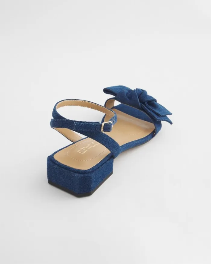 Chico039s Shoes Denim Sandals Dark Denim 8211 Shoes and Accessories