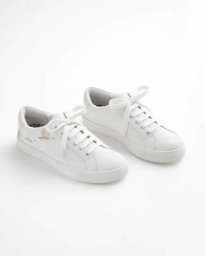 Chico039s Shoes Embroidered Sneakers White 8211 Shoes and Accessories