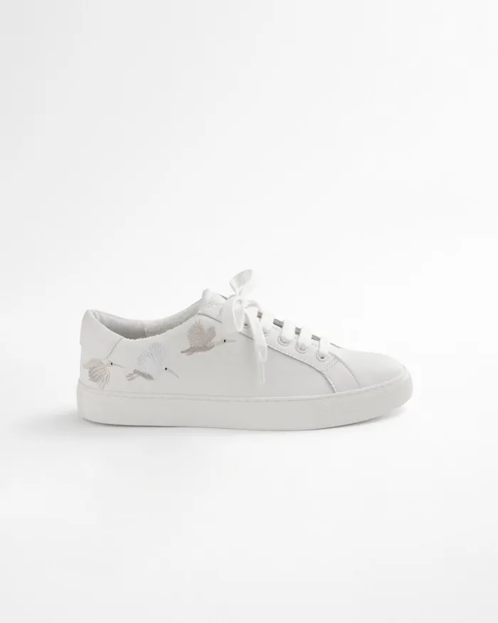 Chico039s Shoes Embroidered Sneakers White 8211 Shoes and Accessories