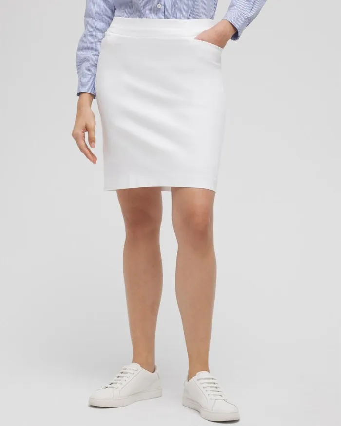 Chico039s Shorts Brigitte PullOn Skort Alabaster 8211 Clothing