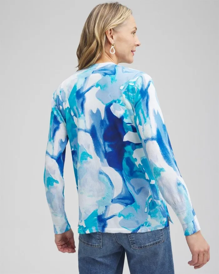 Chico039s Sweaters Summer Romance Watercolor Topper Cardigan Intense Azure 8211 Clothing Chico039s Sweaters Summer Romance Watercolor Topper Cardigan Intense Azure 8211 Clothing
