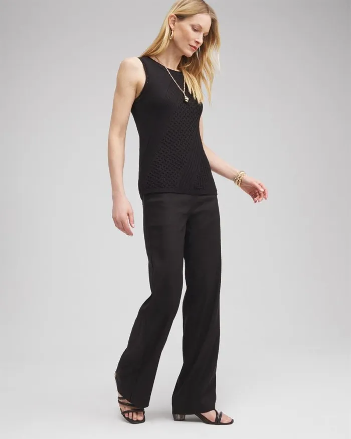 Chico039s Sweaters Textured Knit Tank Alabaster 8211 Clothing