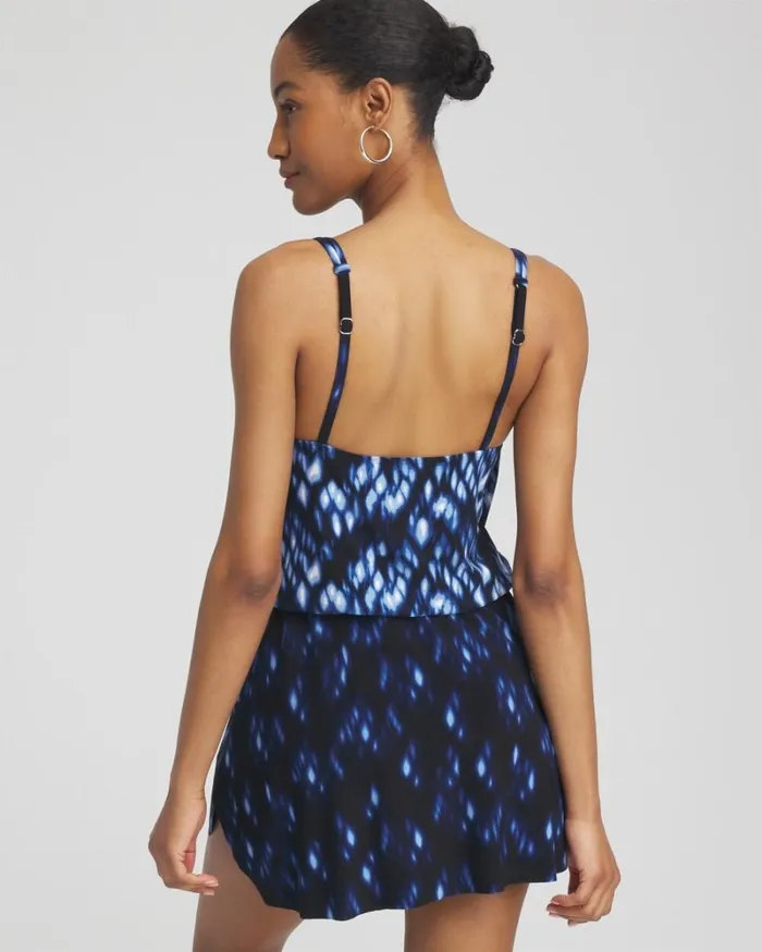 Chico039s Swim Magicsuit Indio One Kami Swim Dress Blue Multi 8211 Clothing