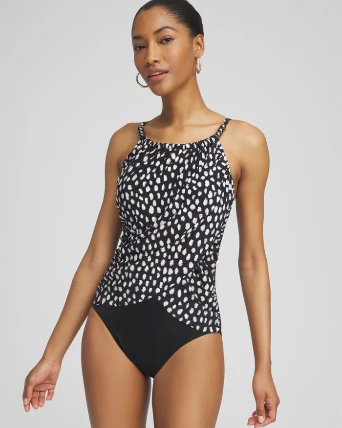 Chico039s Swim Magicsuit Pebbles Lisa One Piece Blackwhite 8211 Clothing