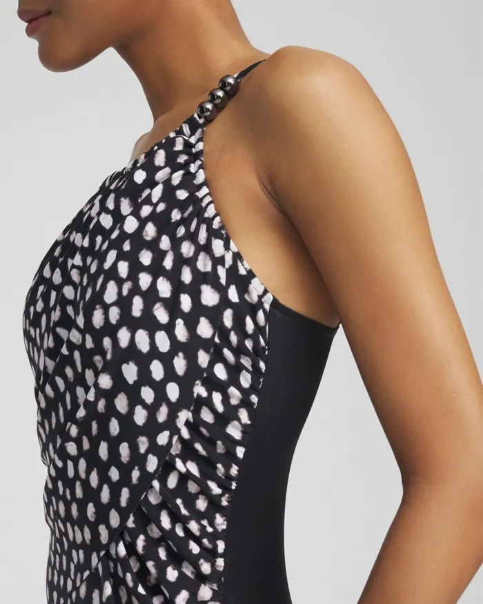 Chico039s Swim Magicsuit Pebbles Lisa One Piece Blackwhite 8211 Clothing