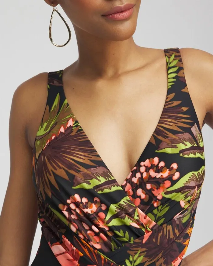 Chico039s Swim Miraclesuit Botanico Crossover One Piece Multi 8211 Clothing