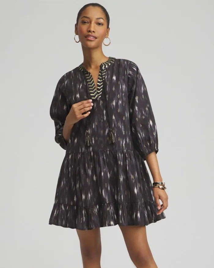Chico039s Swim Miraclesuit Bronze Reign Coverup Dress Blackmulti 8211 Clothing
