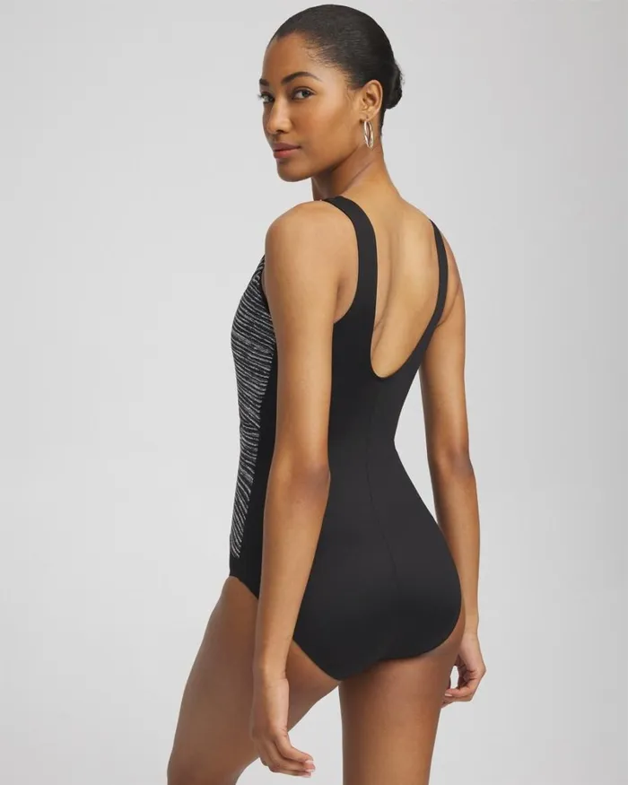 Chico039s Swim Miraclesuit Selenite Brio Swimsuit Blackwhite 8211 Clothing