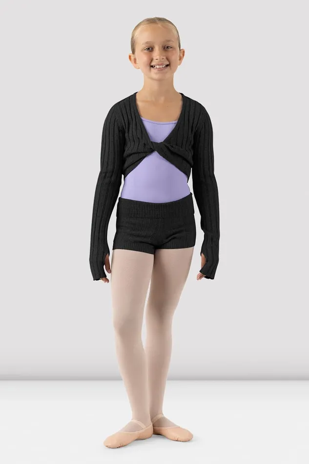 Children Bloch Girls Lily Knit Shorts Black Shorts and Briefs