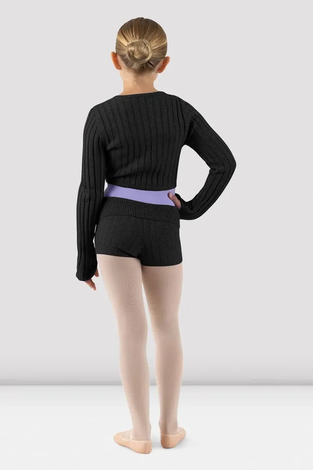 Children Bloch Girls Lily Knit Shorts Black Shorts and Briefs