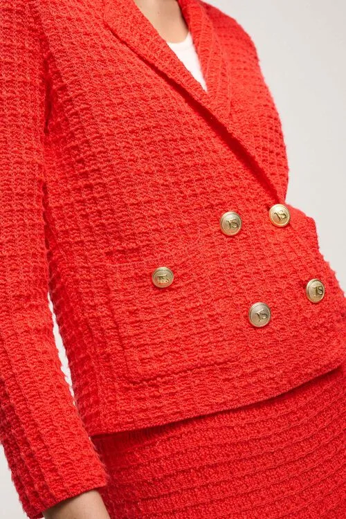 Claren Claren Bright Orange Women Jackets and Blazers Luisa Spagnoli Claren Claren Bright Orange Women Jackets and Blazers Luisa Spagnoli