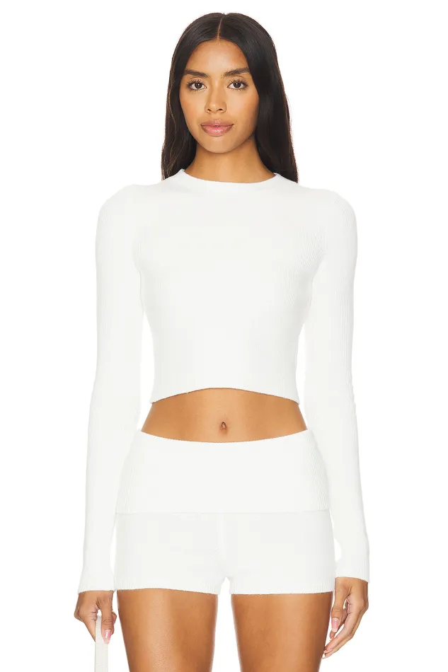 Clarisse Crewneck Sweater White Women Lovers and Friends Sweaters and Knits