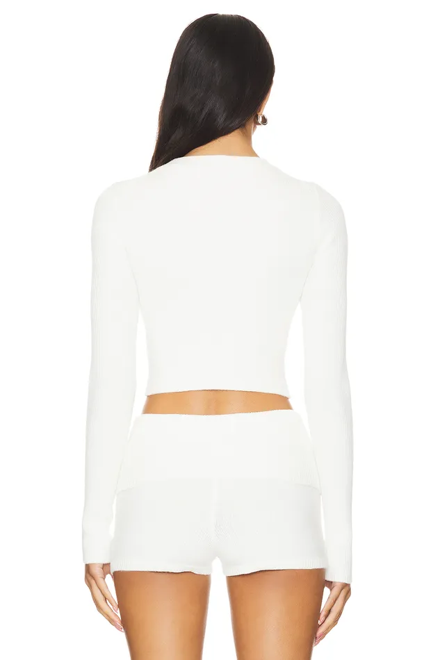 Clarisse Crewneck Sweater White Women Lovers and Friends Sweaters and Knits