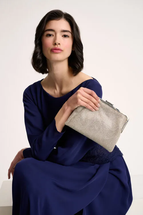 Clutch and Pochette Luisa Spagnoli Women Illustre Illustre NickelGold Clutch and Pochette Luisa Spagnoli Women Illustre Illustre NickelGold
