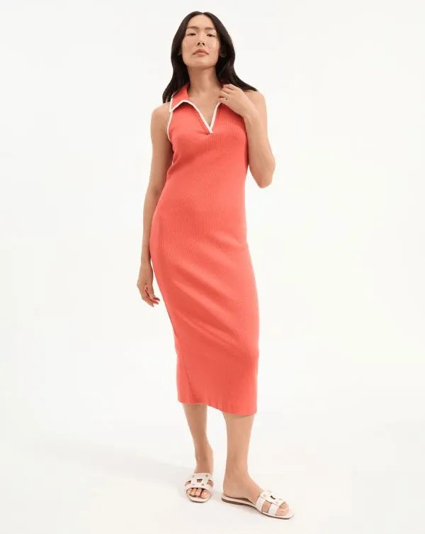 Darien Dress Persimmon Women Veronica Beard Dresses