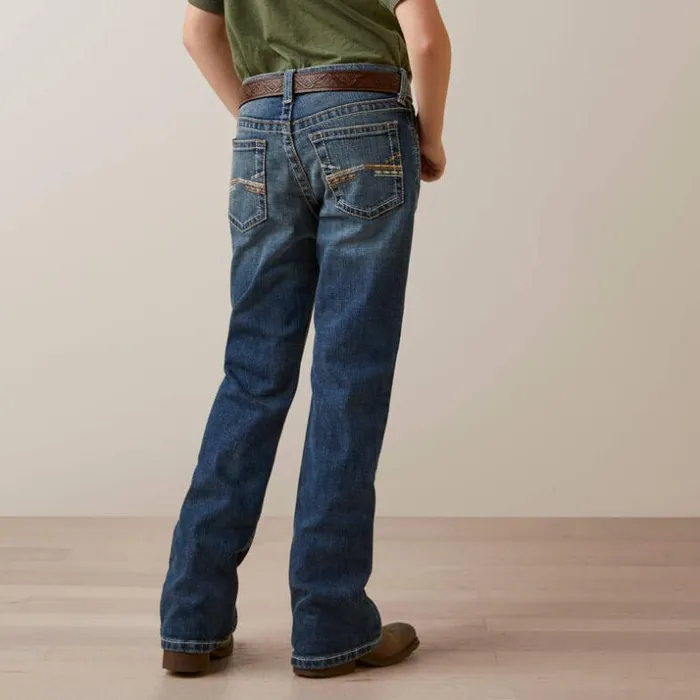 Denim Kids Ariat B4 Relaxed Rafael Boot Cut Jean Wave Denim Kids Ariat B4 Relaxed Rafael Boot Cut Jean Wave