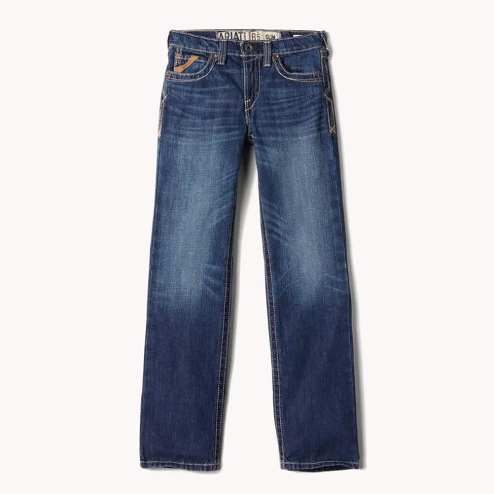 Denim Kids Ariat B5 Slim Boundary Stackable Straight Leg Jean Cyclone