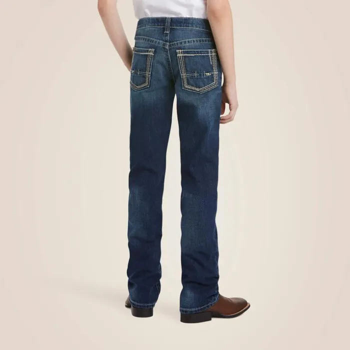 Denim Kids Ariat B5 Slim Boundary Stackable Straight Leg Jean Cyclone