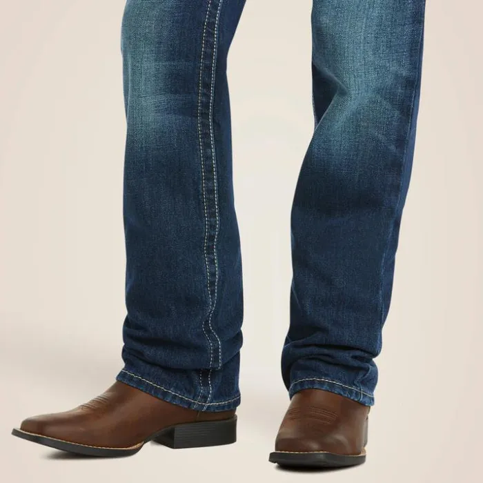 Denim Kids Ariat B5 Slim Boundary Stackable Straight Leg Jean Cyclone